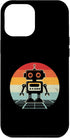 iPhone 15 Pro Max Retro Sunset Robot Case - Robotics Engineer Robotic Engineering