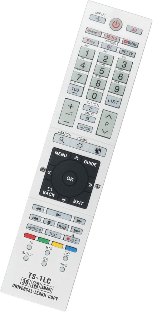 TS-1LC Universal Replacement Remote Control for Toshiba TV Models 19AV615DB, 26AV615DB, 32AV615DB, and More