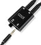 3.5mm Stereo Audio Switcher (1 in 2 Out / 2 in 1 Out) with 3.5mm Audio Cable, AUX Audio Speaker Selector