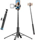 ULANZI MT86 60" AutoOpen Phone Tripod Stand with Bluetooth Remote Adjustable Automatic Selfie