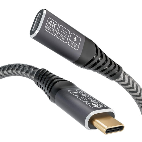 USB C Extension Cable 2M/6.6FT, Male to Female USB C 3.2 Extender Cord, 100W/5A Fast Charging, 20Gbps Sync for iPhone