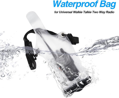 6Pcs Universal Two Way Radio Waterproof Case Bag, Portable Walkie Talkie Pouch with Adjustable Strap for Motorola