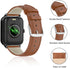 Leather Watch Bands Compatible with Woneligo/Fitpolo Smart Watch IDW13,Soft Genuine Leather Replacement Wristband for FITVII H56/TOOBUR/Tensky/ENOMIR/MILOUZ IDW19 Watch for Women Men