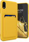 kwmobile Case Compatible with Apple iPhone XR, TPU Phone Cover with Credit Card Holder - Radiant Yellow