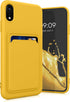 kwmobile Case Compatible with Apple iPhone XR, TPU Phone Cover with Credit Card Holder - Radiant Yellow