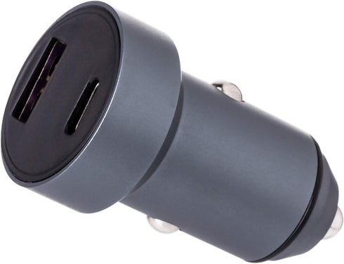 36W Mini Fast Car Charger Adapter Dual USB Type C PD 3.0 + USB A QC4.0 with LED Voltmeter