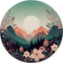 Boho Chic Floral Moon Mountain Forest Nature Cute Pastel PopSockets Standard PopGrip