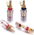 Atoplee Speaker Terminal Binding Post 5 Pair Banana Plug Socket Connector for Amplifier Speaker Terminal Connector