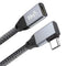 Right Angle USB C Male to Female Extension Cable 3.3ft, Type C 3.1 Gen 2, 10Gbps Data, 4K Video, 100W Charging