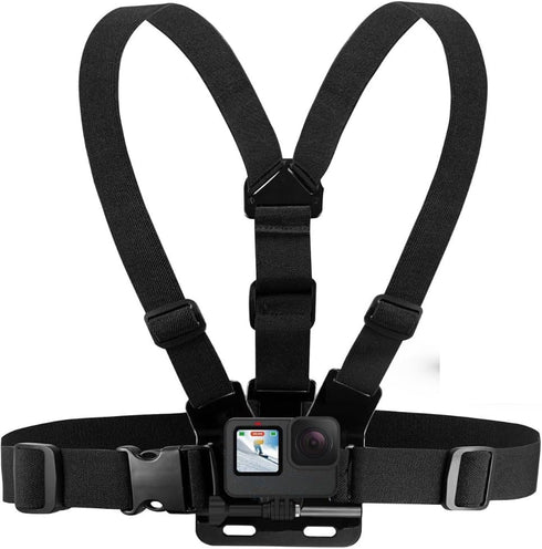 ACUVAR Chesty Body Mount Strap Harness for GoPro Hero 12, 11, 10, 9, 8, 7, 6, 5, 4, 3+, 3, 2, 1, Max, AKASO, DJI Osmo