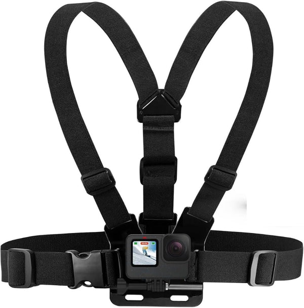 ACUVAR Chesty Body Mount Strap Harness for GoPro Hero 12, 11, 10, 9, 8, 7, 6, 5, 4, 3+, 3, 2, 1, Max, AKASO, DJI Osmo