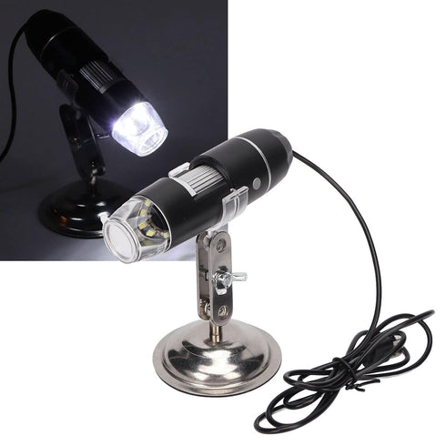 Skin Analyzer Hair Scalp Detector, 800X Magnification Portable USB Microscope with 8 Light Chips for Skin and Hair