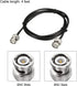 uxcell BNC Male to Male Coaxial Jumper Cable, 50 Ohm, 4 Feet RG174
