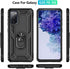 Samsung Galaxy S20 FE Case, Black Military Grade Shockproof with HD Screen Protector & Ring