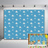 Blue Sky White Cloud Step and Repeat Photography Backdrop, 5x3ft Vinyl for Newborn Baby Shower Party Decorations