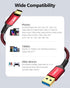 SUNGUY USB C Cable 3FT, 10Gbps USB C 3.1 Gen2 USB A to C Data Cable 3A Fast Charging Compatible with iPhone 15/15 Pro