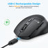 iClever Bluetooth Mouse, MD360 Wireless Ergonomic Mouse with Mouse Jiggle, Rechargeable for Multi Devices