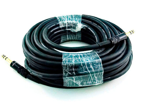 1/4-Inch 25 16AWG, Monoprice TRS Male to Male Cable - Feet - Black, Gold Plated - Premier Series