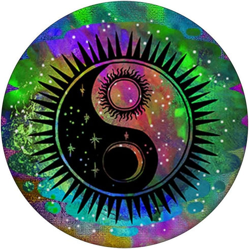 Mandala Sun Moon Yin Yang Retro Galaxy Zen Buddhism Gift PopSockets Standard PopGrip