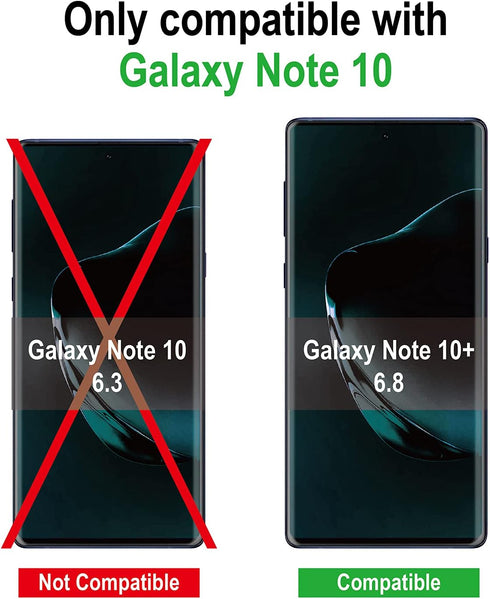 AACL Screen Protector for Samsung Galaxy Note 10 Plus,6.8 Inch,Curved Tempered Glass,Compatible with Ultrasonic Fingerprint Scanner,2 Pack