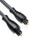 VANAUX Optical Digital Audio Cable, Toslink Cable with PMMA Fiber Optic Braided Jacket, S/PDIF Male to Male Cord