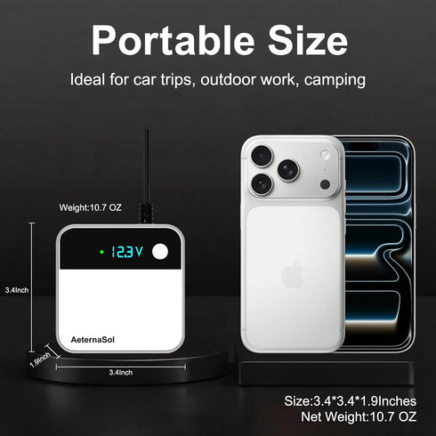 AeternaSol 200W 12V 110V car Inverter Power Outlet DC to AC car Adapter for Plug Outlet, Portable Fast Charging Port