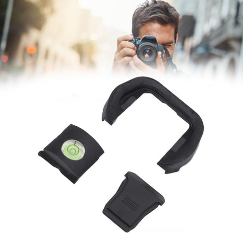Akozon R5 R6, Camera Eyecup Viewfinder with Hot Shoe Cover & Bubble Spirit Level Kit, Compatible with Durable