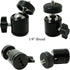 SLOW DOLPHIN 360 Degree Swivel Mini Ball Head Hot Shoe Mount Adapter with 1/4 Tripod Screw for Cameras, 2 Packs
