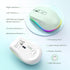 PEIOUS Wireless Mouse Jiggler - LED Wireless Mice with Built-in Mouse Mover, Rechargeable for Laptop