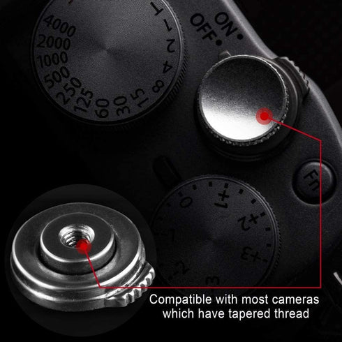 Camera Shutter Button (2 Pack/Silver), Upscale and Delicate Soft Shutter Release Button