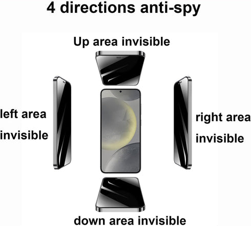 2 Pack 360 Degree Privacy Screen Protector for Samsung Galaxy S24 Plus, Anti-Spy 4 Sides Soft Film 6.7 inch