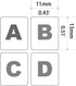 CaseBuy 2PCS Pack Universal English Keyboard Stickers Glow in The Dark, Keyboard Letters Stickers for Computer Laptop