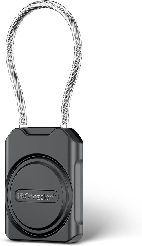 PROfezzion Secure AirTag Holder with Metal Wire Cable, IPX8 Waterproof Hard Shell Case for Luggage, Travel, Pets