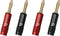 Fosi Audio Banana Plugs for Speaker Wire, 2 Pairs/4 PCS Gold Plated