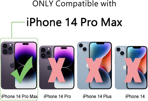 FanTEK 14 6.7 Inch, Phone Case Compatible with iPhone Pro Max Magnetic Case Clear Protective Bumper Hard Back Cover