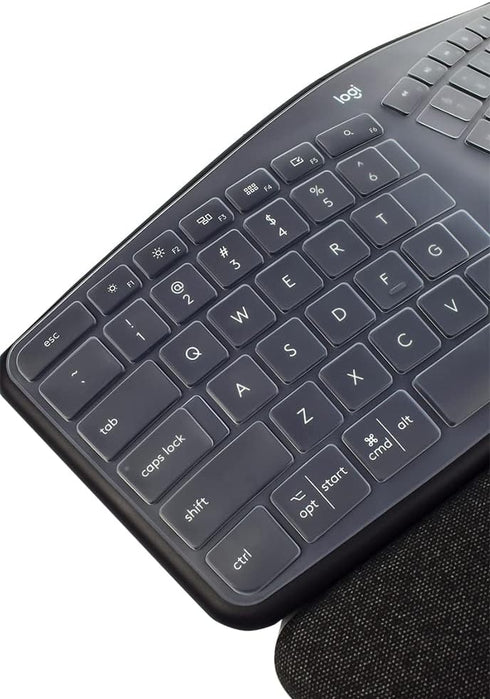 Ultra Thin Desktop PC Silicone Clear Keyboard Cover Skin Protector for Logitech Ergo K860 Wireless Ergonomic Keyboard