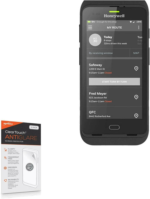 BoxWave Screen Protector for Honeywell Dolphin CT40 - ClearTouch Anti-Glare (2-Pack)
