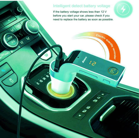 Bluetooth FM Transmitter for Car, TIANSHILI Handsfree Bluetooth Receiver Car Kit with Mic/TF Card/USB Drive/AUX Play