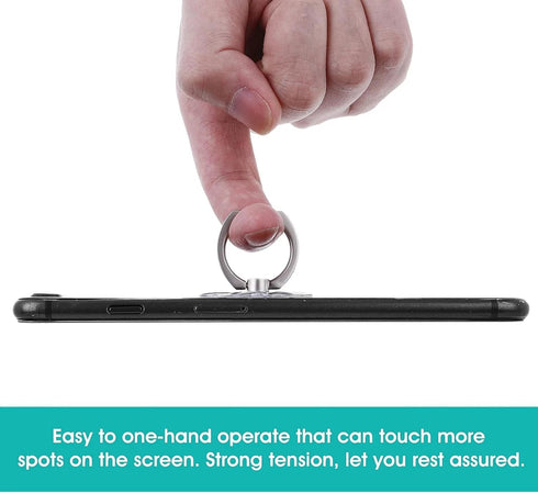 ralhaywi 2pcs Kickstand360 Diamond Phone Ring Stand HolderRound Transparent Phone Ring Degree Rotation Finger Grip