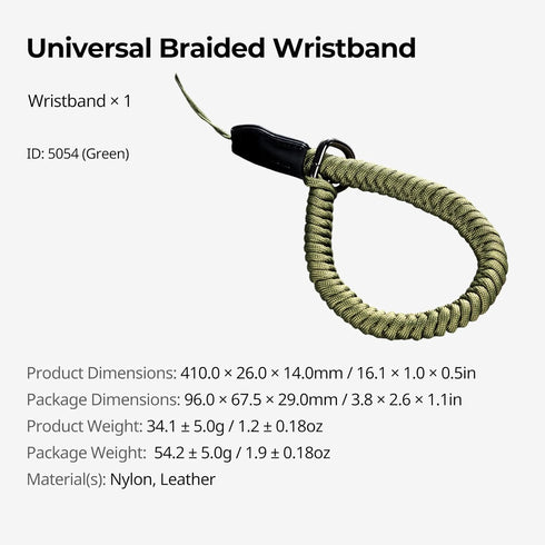 5054 SMALLRIG Camera Wrist Strap, Universal Braided Camera Hand Strap, Adjustable Safety Strap Compatible for DSLR