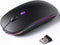 Wireless Bluetooth Mouse, Portable Silent Mouse (Bluetooth 5.2 & USB Receiver) for Laptop/Desktop/Tablet, Black