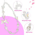 2pcs Beaded Phone Bracelet Strap, Crystal Butterfly Flower Pearl Lanyard for Women Phone Keychain Charm