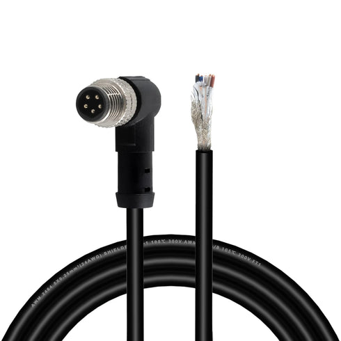 M8 Aviation Sensor Cable 5 Pin, Lonlonty M8 Industrial Connector Shielded Cable, 6.5Ft