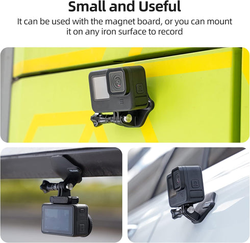 TELESIN 360 Magnetic Mount Chest Mount with Neck Strap Lanyard for GoPro Max Hero 11 10 9 8 7 Insta360