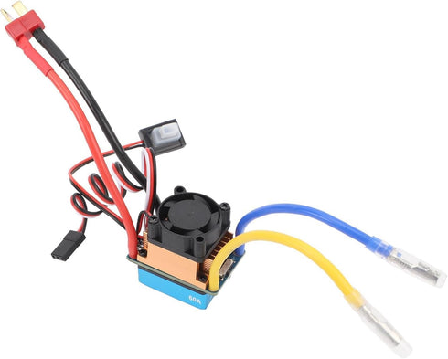 480A 480A 1/10 Drfeify Brushed Speed Controller ESC, RC ESC with Cooling Fan Waterproofing ESC for RC Car and Boat