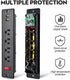 Mountable Power Strip, Recessed Power Strip with USB, 4 Outlet 2 USB, Multiple Protection for Conference Desk and Home