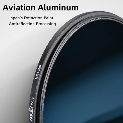 43mm ND1000 Filter, Slim 10-Stop Fixed Neutral Density ND Filter for Camera Lens