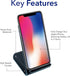 10W Dual Coil Qi Wireless Charger Stand - Fast Wireless Phone Charging Stand for iPhone and Samsung Galaxy Phones - USB