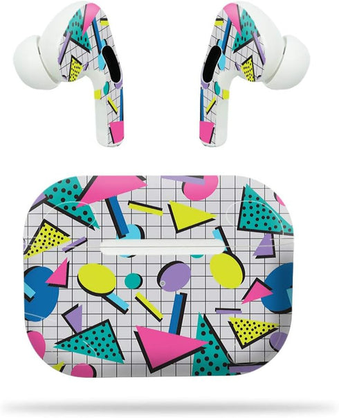MightySkins Compatible with Apple Airpods Pro - Awesome 80s | Unique Vinyl Decal Wrap Cover | Made in The USA