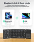 Samsers Multi-Device Foldable Bluetooth Keyboard with Touchpad, Rechargeable Wireless Keyboard for Android Windows iOS